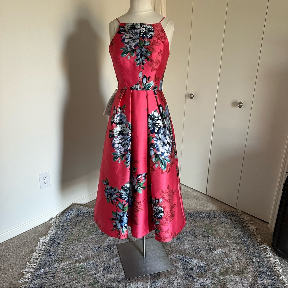 Floral Pink Midi Dress
